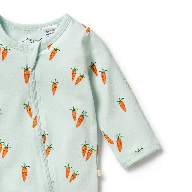 Wilson + Frenchy Cute Carrots Zipsuit-baby_clothes-baby_gifts-toys-Mornington_Peninsula-Australia