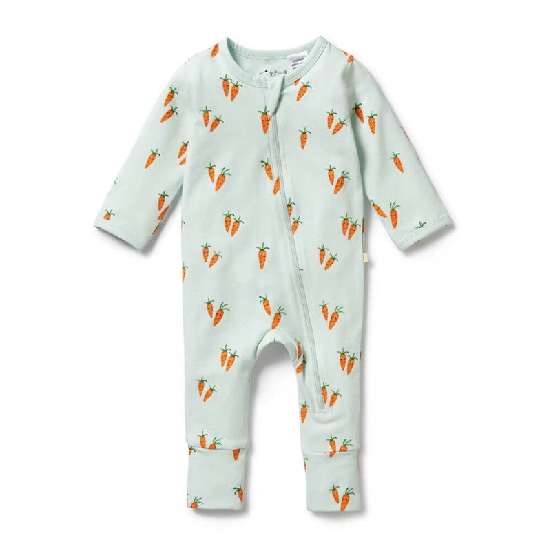 Wilson + Frenchy Cute Carrots Zipsuit-baby_clothes-baby_gifts-toys-Mornington_Peninsula-Australia