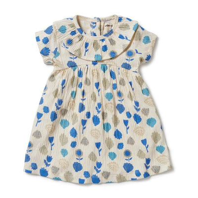 Wilson + Frenchy Ocean Breeze Crinkle Ruffle Dress-Baby Clothes & Gifts-Toys-Mornington-Balnarring