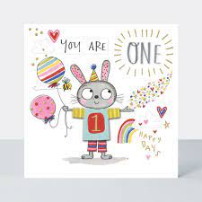 Age 1 Birthday Card: Rabbit