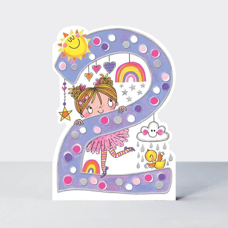 Age 2 Birthday Card: Rainbow