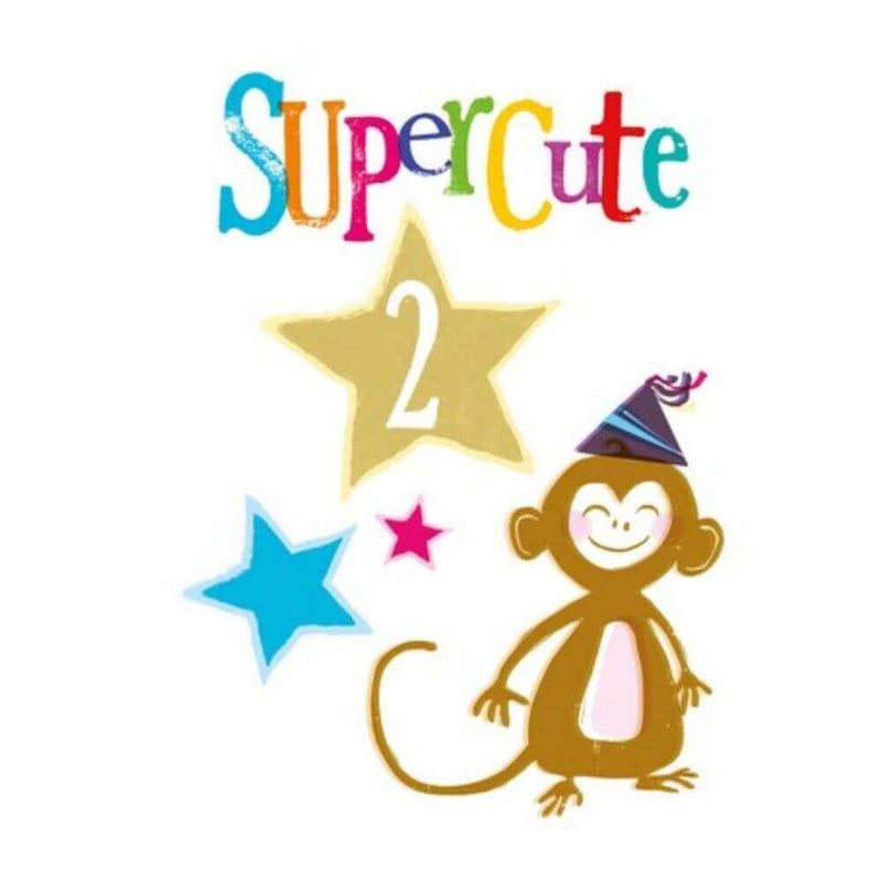 Age 2 Birthday Card: Super Cute