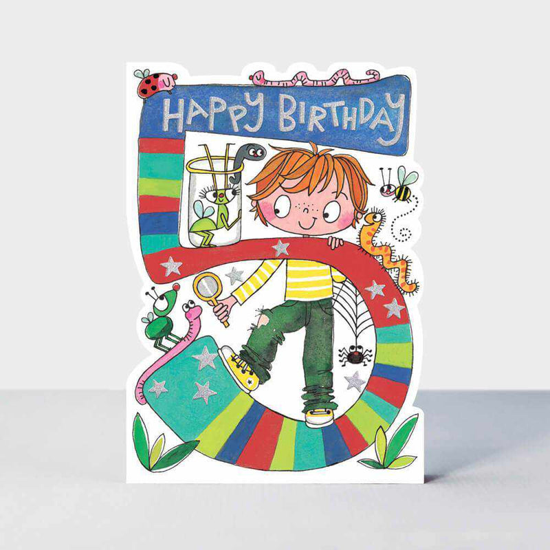 Age 5 Birthday Card: Bugs