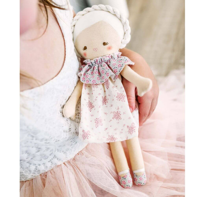 Alimrose Ivory Floral Baby Coco Doll