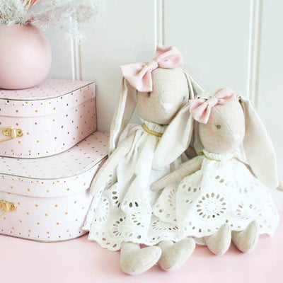 Alimrose Mummy Broderie Bunny-Baby Gifts Australia-Toys-Mornington Peninsula