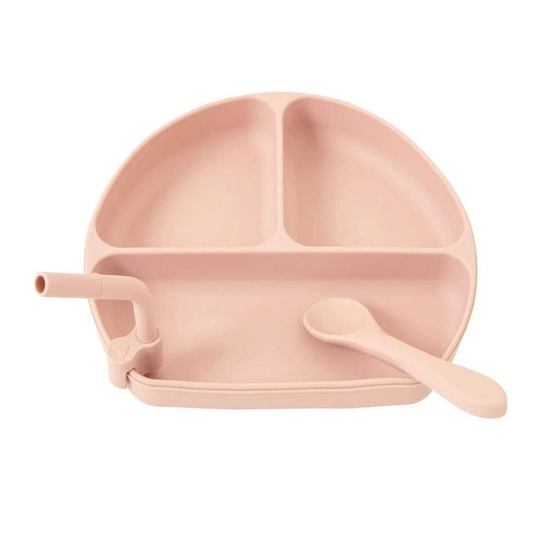 All4Ella Sand Silicone Plate + Straw & Spoon-The Enchanted Child