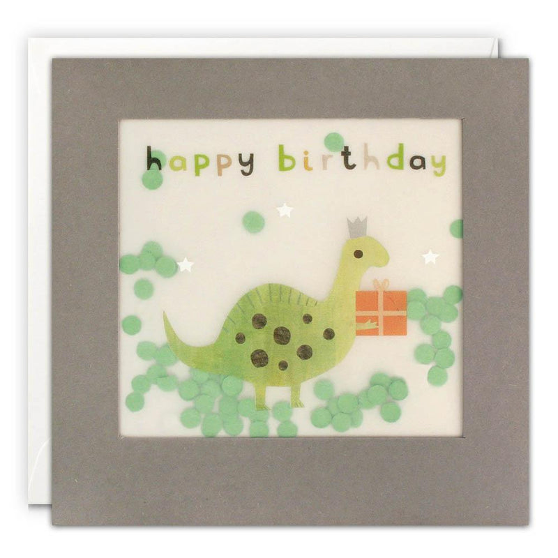 Dinosaur Paper Shakies Birthday Card