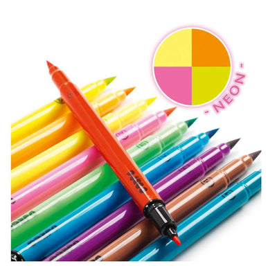 Djeco 10 Felt Brushes: Pop Colour