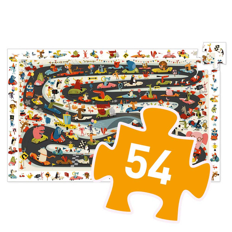 Djeco Car Rally Observation Puzzle, 54pc