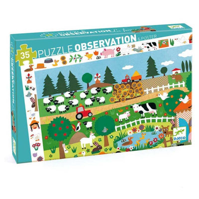 Djeco Farm Observation Puzzle, 35pc