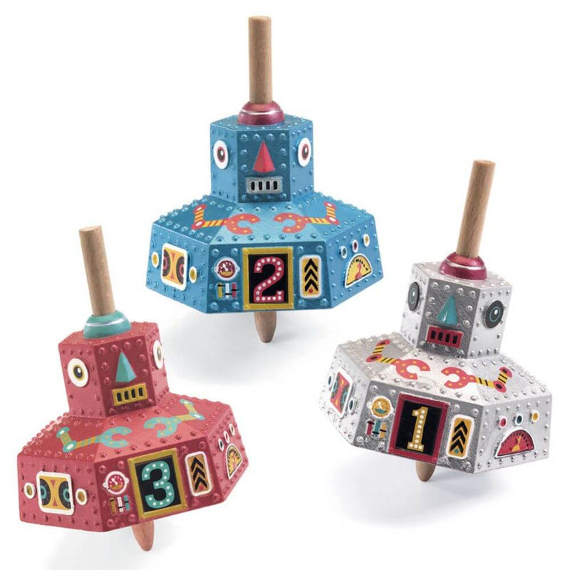 Djeco Robots Spinning Tops