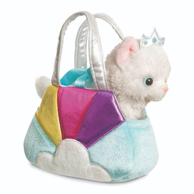 Fancy Pal Cat in Blue Rainbow Bag-The Enchanted Child