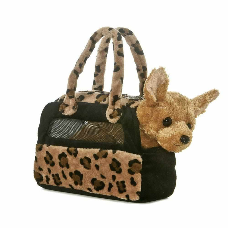 Fancy Pal Chihuahua in Leopard Bag