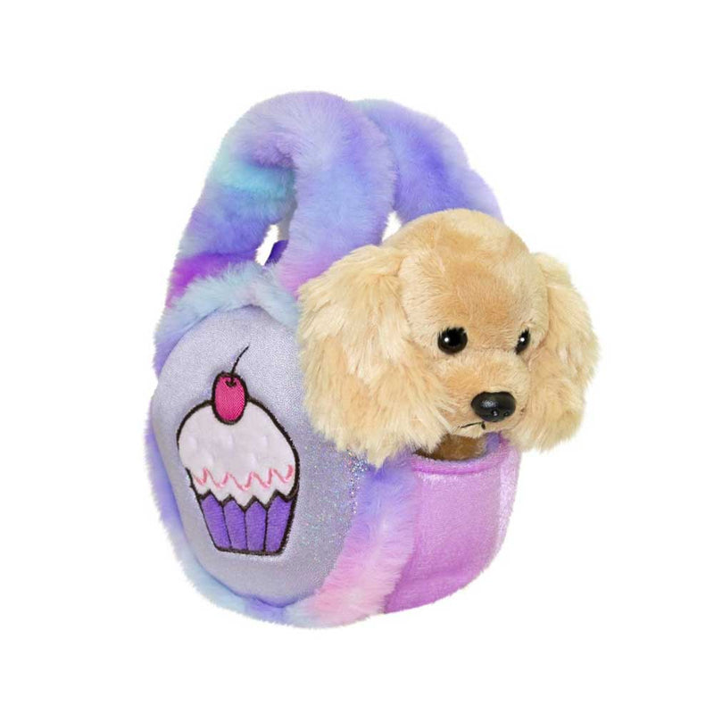 Fancy Pal Dog in Purple Cupcake Bag