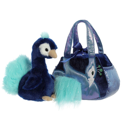 Fancy Pal Peacock in Blue Bag