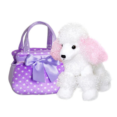 Fancy Pal Poodle in Purple Spot Bag