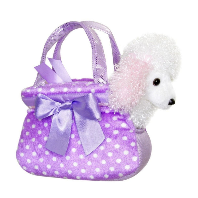 Fancy Pal Poodle in Purple Spot Bag