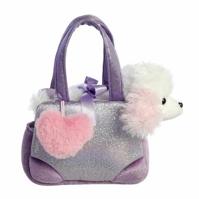 Fancy Pal Poodle in Sparkly Purple Bag
