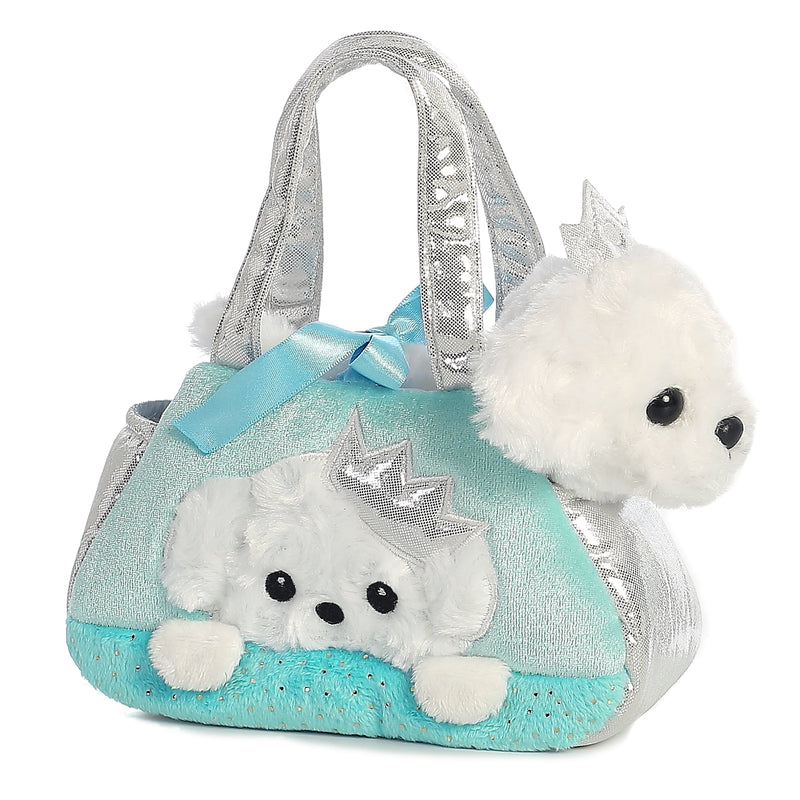 Fancy Pal Princess Poodle in Aqua Bag
