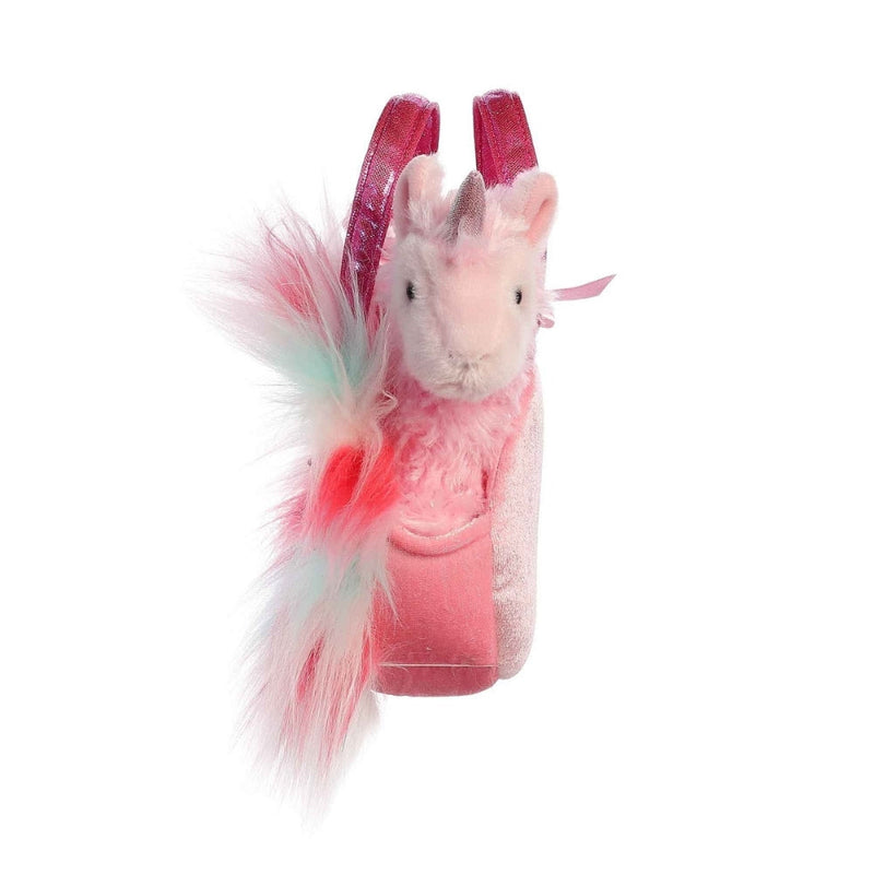 Fancy Pal Unicorn in Fluffy Pink Heart Bag