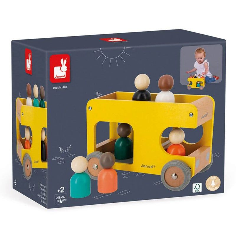 Janod Wooden School Bus-Baby Gifts-Kids Toys-Mornington Peninsula