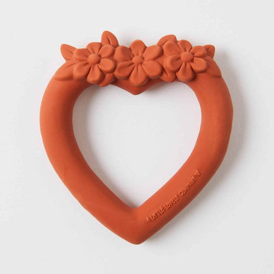 Little Lovely Company Terracotta Heart Teething Ring