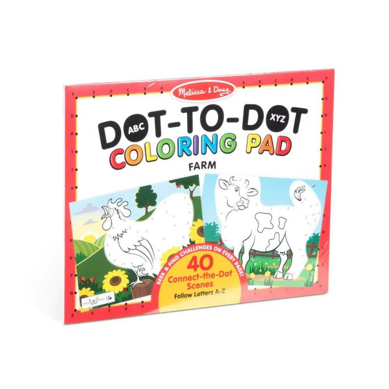 Melissa & Doug Farm Dot-to-Dot Colouring Pad-The Enchanted Child-Mornington Peninsula