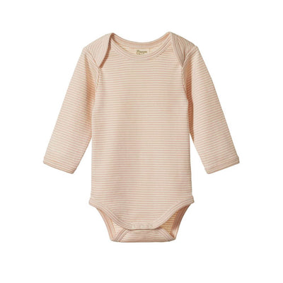 Nature Baby Rose Dust Pinstripe Bodysuit-Baby & Kids Gifts-Mornington Peninsula