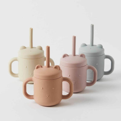 Nordic Kids Almond Silicone Straw Cup