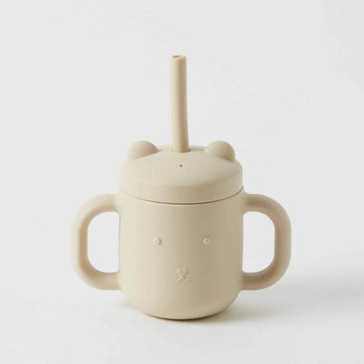 Nordic Kids Almond Silicone Straw Cup