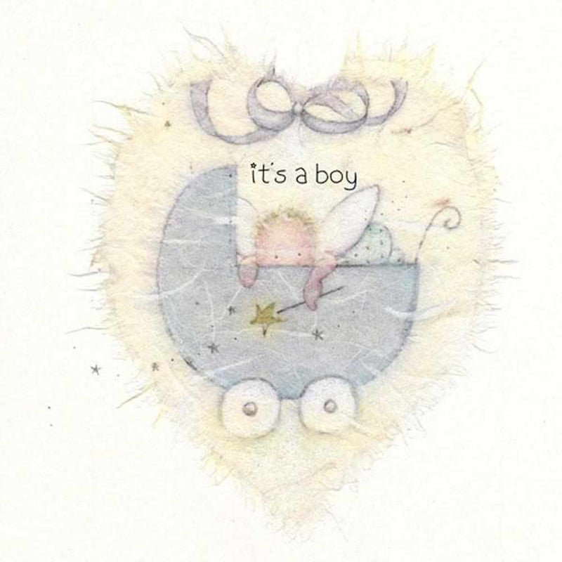 Pram Baby Boy Card