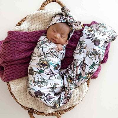 Snuggle Hunny Banksia Jersey Wrap & Headband Set-Baby Gifts-Kids Toys-Mornington-Balnarring
