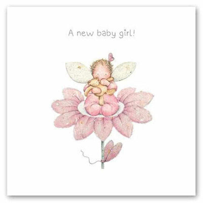 Flower New Baby Girl Card