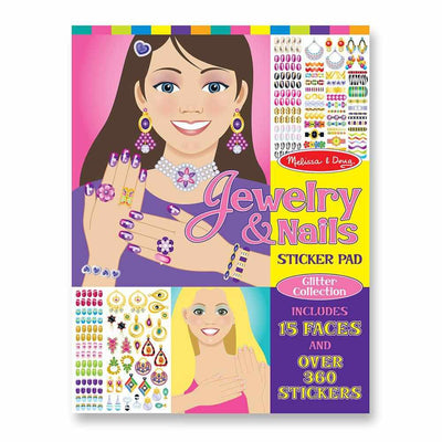 Melissa & Doug Jewellery & Nails Glitter Stickers Pad