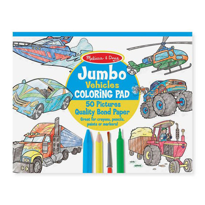Melissa & Doug Jumbo Colouring Pad: Vehicles