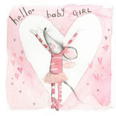 Mouse New Baby Girl Card