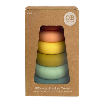 O.B Designs Cherry Silicone Stacking Tower