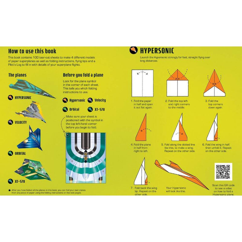 Usborne 100 Superplanes To Fold And Fly